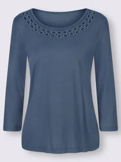 Creation L T-Shirts<T-shirt à manches 3/4 superbe encolure