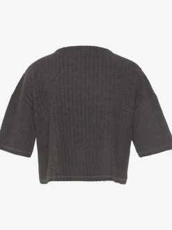 LASCANA T-Shirts<T-shirt à manches 3/4 t-shirt côtelé à encolure ronde