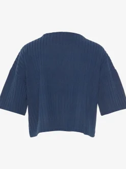 LASCANA T-Shirts<T-shirt à manches 3/4 t-shirt côtelé à encolure ronde