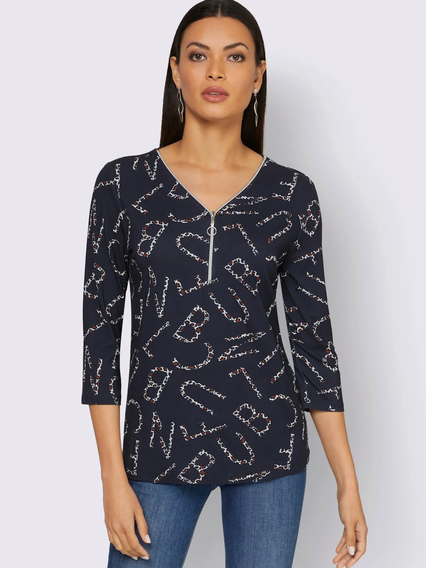 Creation L T-Shirts<T-shirt à manches 3/4 viscose