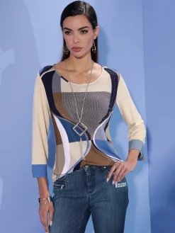 Creation L T-Shirts<T-shirt à manches 3/4 viscose