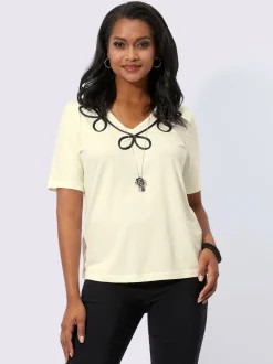 Fair Lady T-Shirts<T-shirt à manches courtes 50% coton et 50% modal