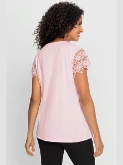 T-Shirts|Débardeurs<T-shirt à manches courtes 50% coton et 50% modal