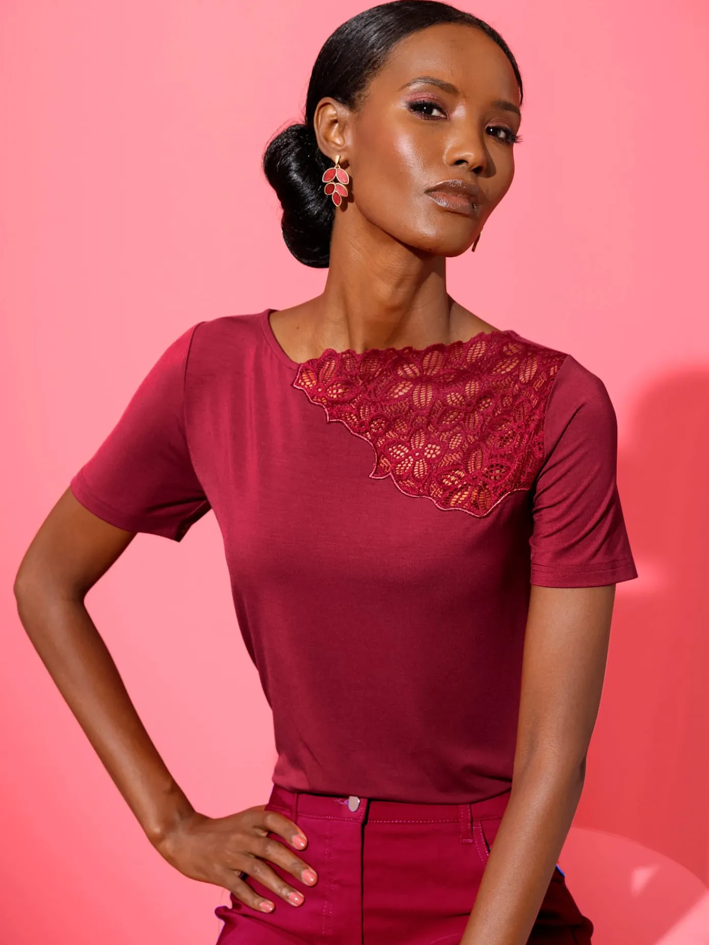 Creation L T-Shirts<T-shirt à manches courtes 95% modal