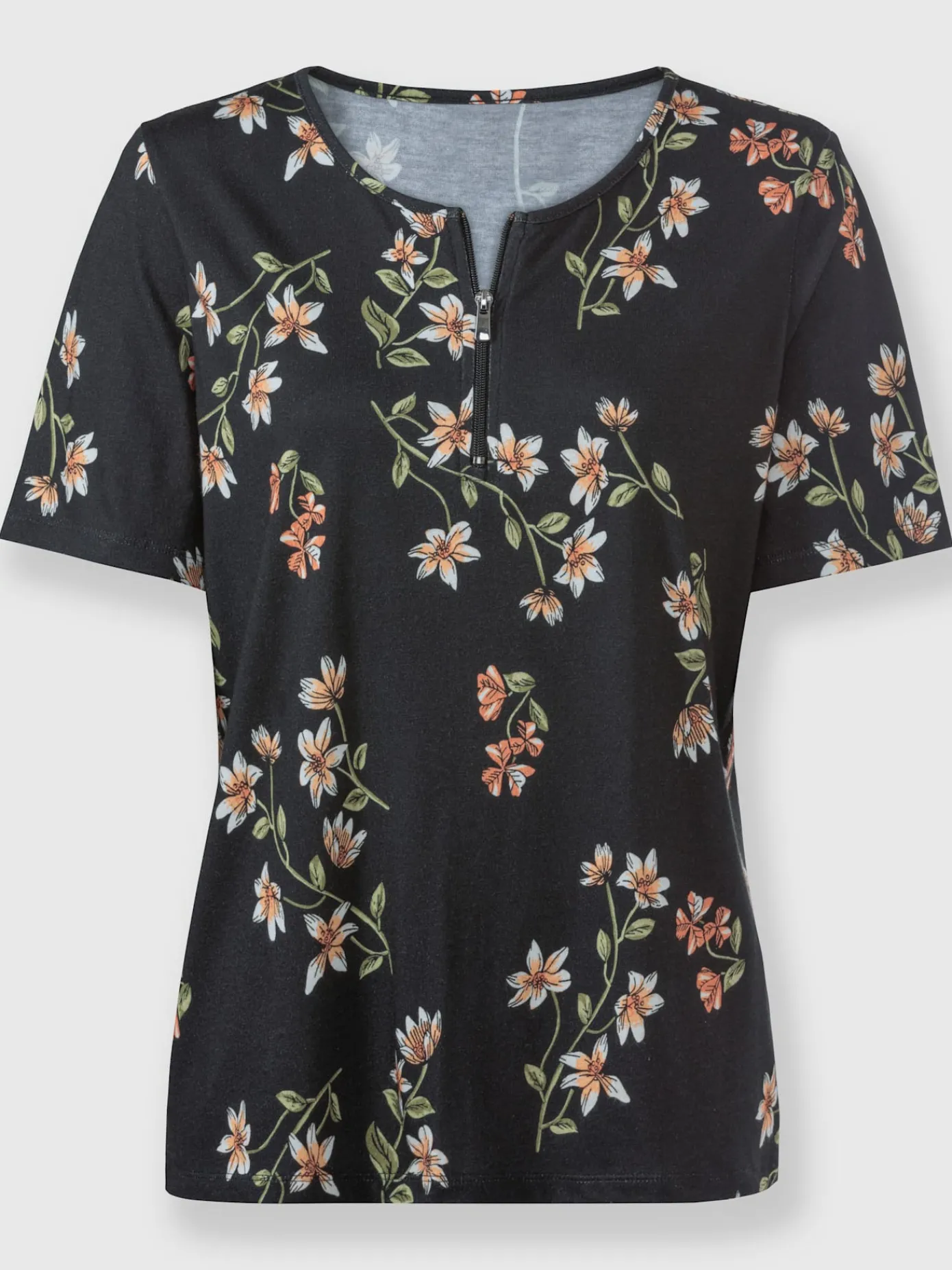 T-Shirts<T-shirt à manches courtes 50% coton et 50% modal