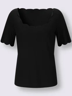 Creation L Tenues De Cérémonie|T-Shirts<T-shirt à manches courtes bords arrondis féminins