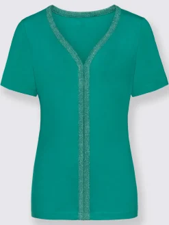 T-Shirts<T-shirt à manches courtes détails argentés