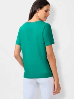 T-Shirts<T-shirt à manches courtes détails argentés