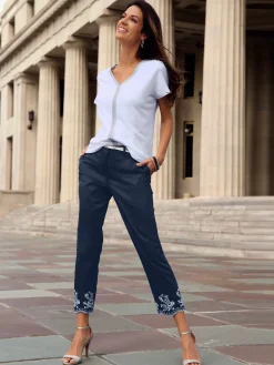 T-Shirts<T-shirt à manches courtes détails argentés