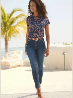 Vivance T-Shirts<T-shirt à manches courtes découpe à l'encolure