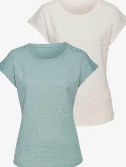 Vivance T-Shirts<T-shirt à manches courtes empiècement crochet fin aux épaules