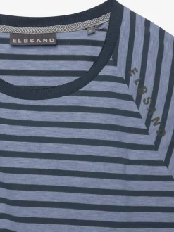 Elbsand T-Shirts<T-shirt à manches courtes encolure ronde avec bord-côtes ouverts