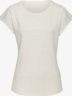 Vivance T-Shirts<T-shirt à manches courtes empiècement crochet fin aux épaules