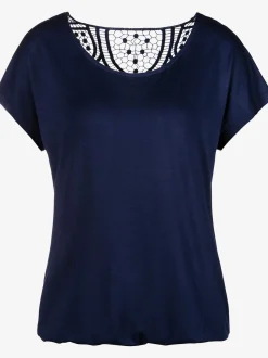 Vivance T-Shirts<T-shirt à manches courtes empiècement en crochet doux au dos