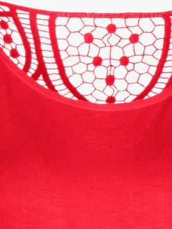 Vivance T-Shirts<T-shirt à manches courtes empiècement en crochet doux au dos