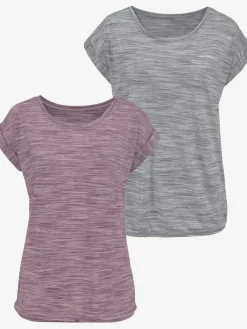 Beachtime T-Shirts<T-shirt à manches courtes effet structuré bicolore