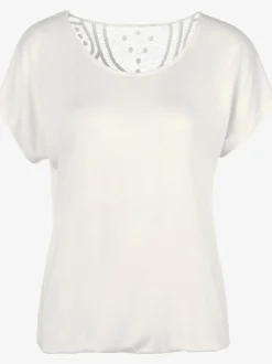 Vivance T-Shirts<T-shirt à manches courtes empiècement en crochet doux au dos