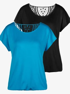 Vivance T-Shirts<T-shirt à manches courtes empiècement en crochet doux au dos