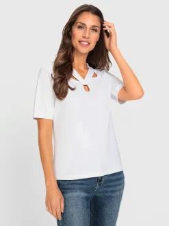 Ashley Brooke T-Shirts<T-shirt à manches courtes encolure raffinée