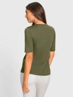 Ashley Brooke T-Shirts<T-shirt à manches courtes encolure raffinée