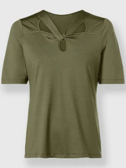 Ashley Brooke T-Shirts<T-shirt à manches courtes encolure raffinée