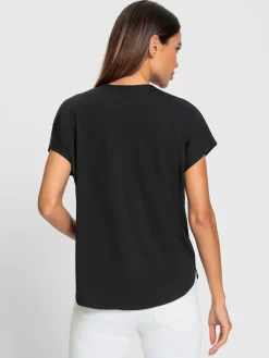 Rick Cardona T-Shirts<T-shirt à manches courtes encolure en v chevauchante