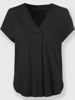 Rick Cardona T-Shirts<T-shirt à manches courtes encolure en v chevauchante