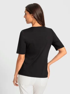 Ashley Brooke T-Shirts<T-shirt à manches courtes encolure raffinée