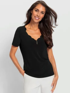 Ashley Brooke T-Shirts<T-shirt à manches courtes encolure v tendance