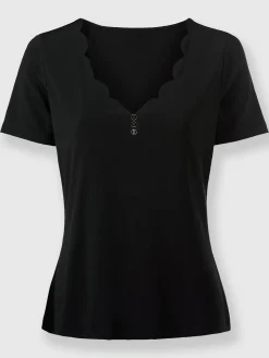 Ashley Brooke T-Shirts<T-shirt à manches courtes encolure v tendance