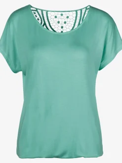 Vivance T-Shirts<T-shirt à manches courtes empiècement en crochet doux au dos