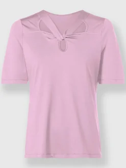 Ashley Brooke T-Shirts<T-shirt à manches courtes encolure raffinée