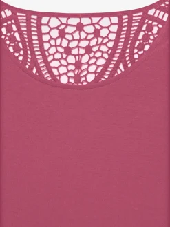 Vivance T-Shirts<T-shirt à manches courtes empiècement en crochet doux au dos