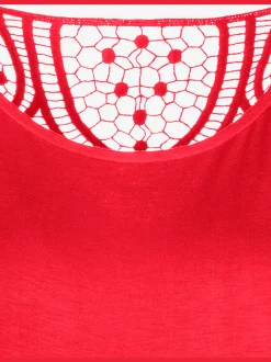 Vivance T-Shirts<T-shirt à manches courtes empiècement en crochet doux au dos