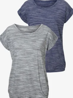 Beachtime T-Shirts<T-shirt à manches courtes effet structuré bicolore