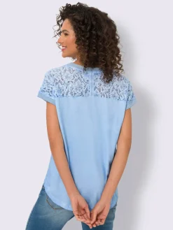 Linea Tesini T-Shirts<T-shirt à manches courtes imprimé feuille brillant