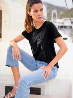 Rick Cardona T-Shirts<T-shirt à manches courtes imprimé à effet 3d