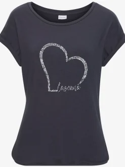 LASCANA T-Shirts<T-shirt à manches courtes imprimé cœur