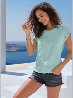 LASCANA T-Shirts<T-shirt à manches courtes imprimé cœur