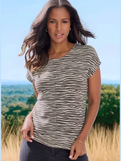 LASCANA T-Shirts<T-shirt à manches courtes imprimé animal tendance