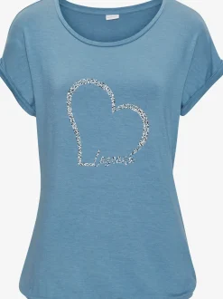 LASCANA T-Shirts<T-shirt à manches courtes imprimé cœur