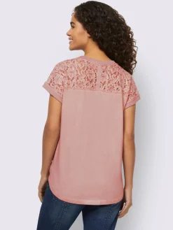 Linea Tesini T-Shirts<T-shirt à manches courtes imprimé feuille brillant