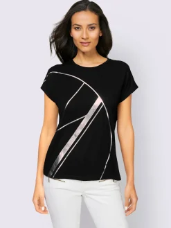 Rick Cardona T-Shirts<T-shirt à manches courtes imprimé graphique couleur argenté