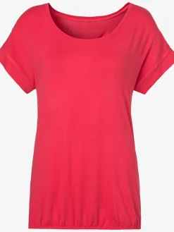 Vivance T-Shirts<T-shirt à manches courtes large bordure à la finition des manches