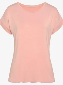 Vivance T-Shirts<T-shirt à manches courtes large bordure à la finition des manches