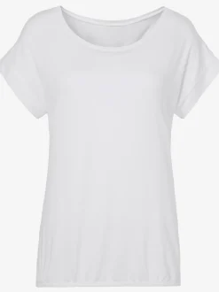 Vivance T-Shirts<T-shirt à manches courtes large bordure à la finition des manches