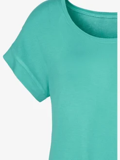 Vivance T-Shirts<T-shirt à manches courtes large bordure à la finition des manches