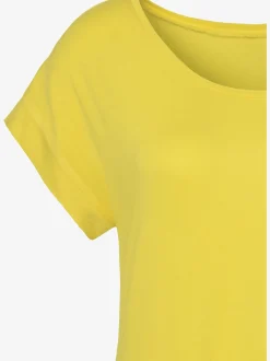 Vivance T-Shirts<T-shirt à manches courtes large bordure à la finition des manches