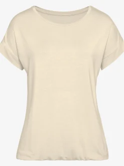 Vivance T-Shirts<T-shirt à manches courtes large bordure à la finition des manches