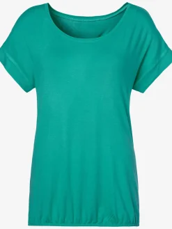 Vivance T-Shirts<T-shirt à manches courtes large bordure à la finition des manches